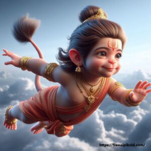 AI Images of baby Hanumanji