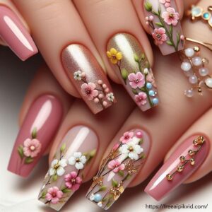 AI Generated Nail Art for Spring