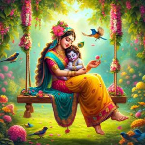 AI Generated Images of Yashoda and krishna